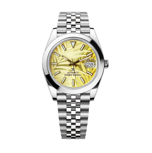 Seijust Fluted Palm Leaves Yellow