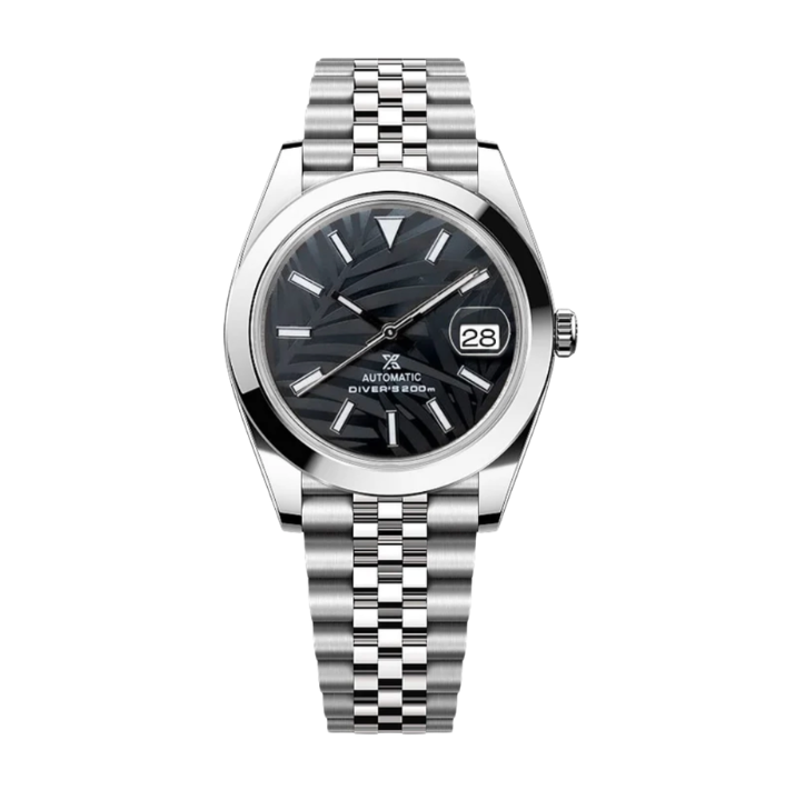 Seijust Fluted Palm Leaves Black